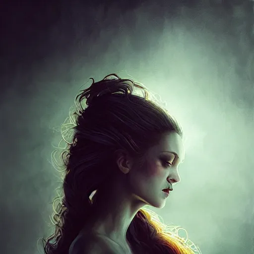 Image similar to majestic gracious regal aristocratic female vampire portrait, atmospheric lighting, painted, ravenous, tempestuous, menacing, intricate, volumetric lighting, beautiful, rich deep colours masterpiece, golden hour, sharp focus, ultra detailed, by leesha hannigan, ross tran, thierry doizon, kai carpenter, ignacio fernandez rios