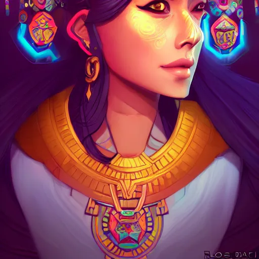 Image similar to a portrait of a beautiful aztec queen, art by lois van baarle and loish and ross tran and rossdraws and sam yang and samdoesarts and artgerm and saruei, digital art, highly detailed, intricate, sharp focus, Trending on Artstation HQ, deviantart, unreal engine 5, 4K UHD image