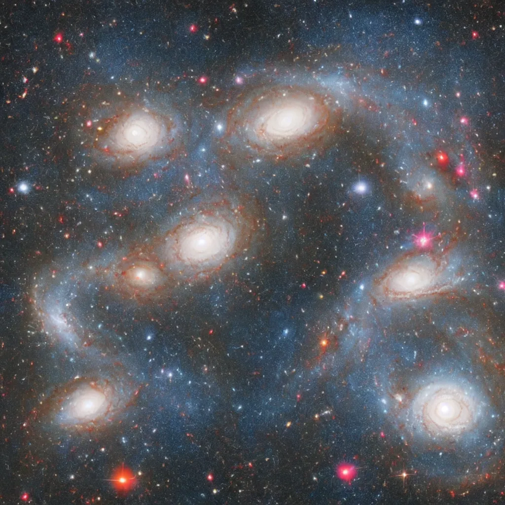 Image similar to two galaxies colliding