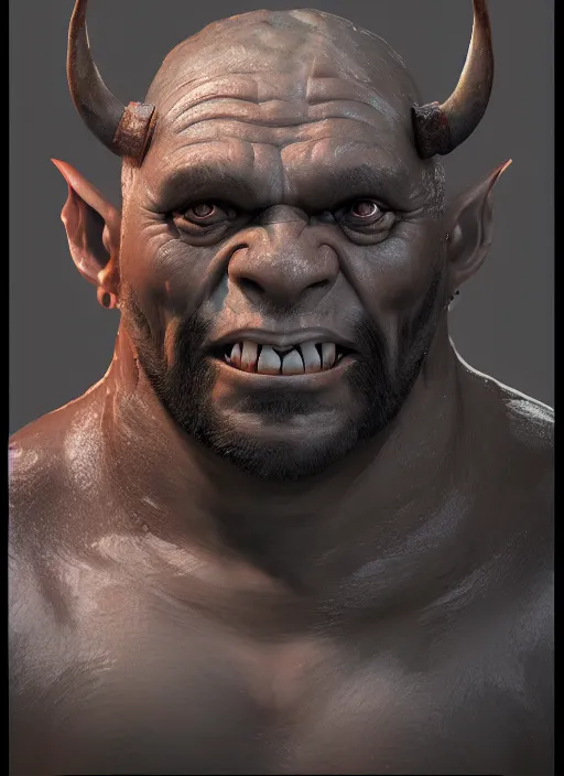 Image similar to A comic book style portrait painting of an orc cleric, unreal 5, DAZ, octane render, hypercomplex, ambient light, dynamic lighting, nvidia, vray