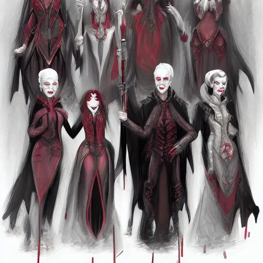 Image similar to a vampire royal court, trending on artstation