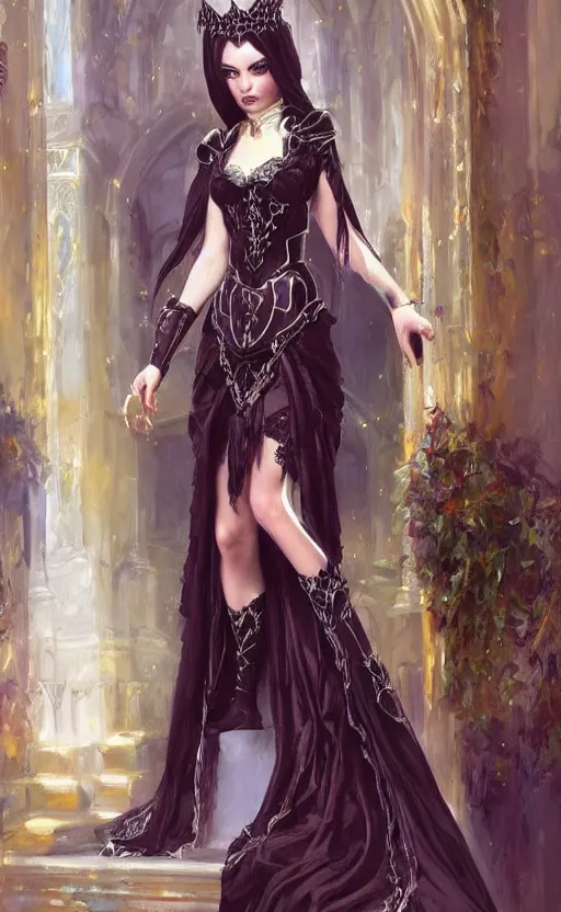 Image similar to Alchemy Imperial Princess knight gothic girl. By Konstantin Razumov, highly detailded