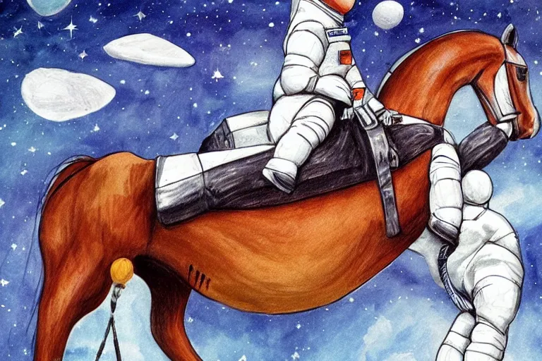 Image similar to horse lying on astronaut, arstation