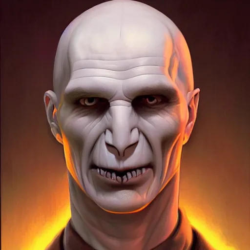 Image similar to lofi portait of the dark lord voldemort, Pixar style, by Tristan Eaton Stanley Artgerm and Tom Bagshaw.