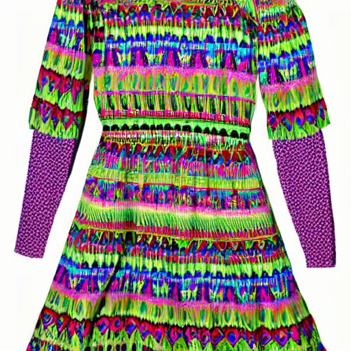 Image similar to a dress with a pattern of colorful powder.