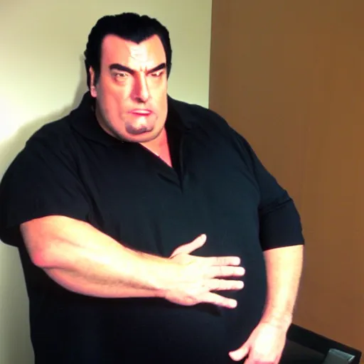 Prompt: Steven Segal as an overweight website admin