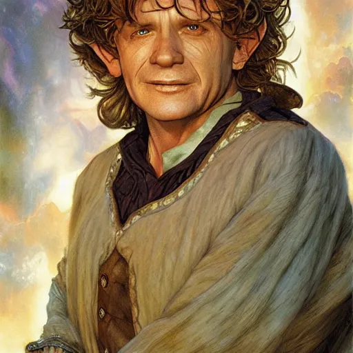 Image similar to Bilbo Baggins by Mark Brooks, Donato Giancola, Victor Nizovtsev, Scarlett Hooft, Graafland, Chris Moore