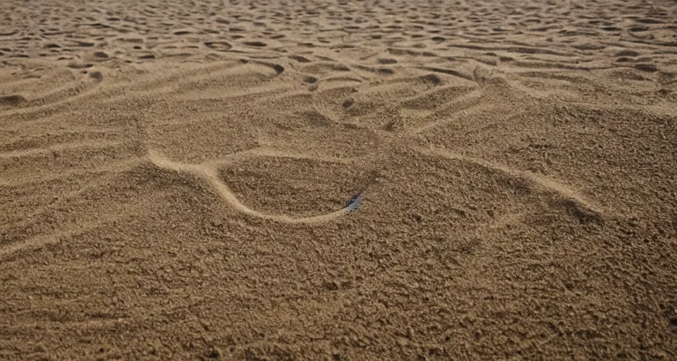 Image similar to olympic swimming in sand. instead of water there is sand