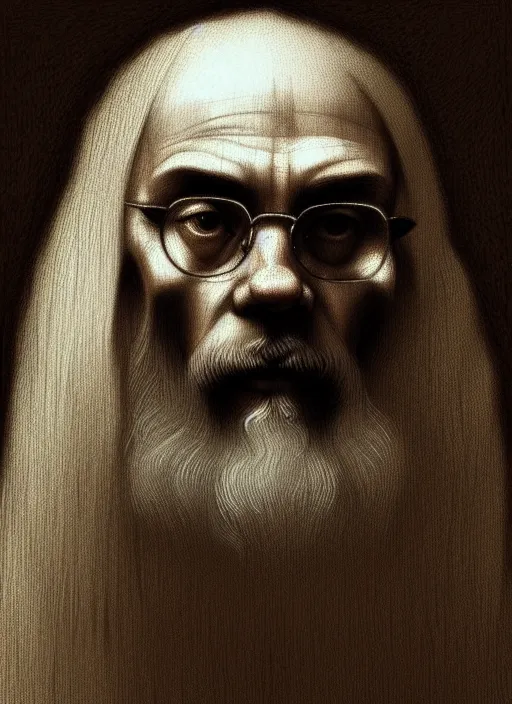 Prompt: portrait saint maximilian kolbe style art of leonardo da vinci pencil, greg rutkowski