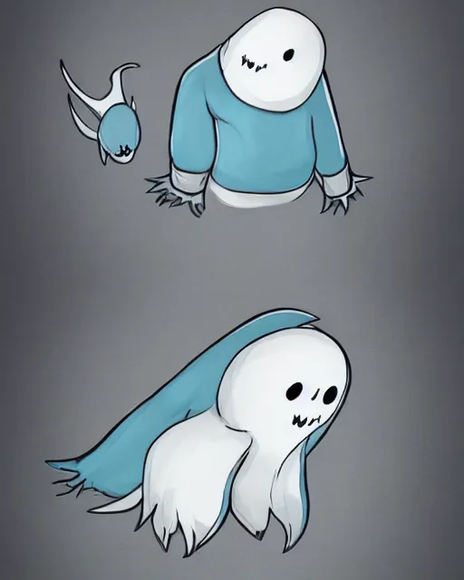 Prompt: cute funny ghost concept art, trending on artstation, trending on deviantart