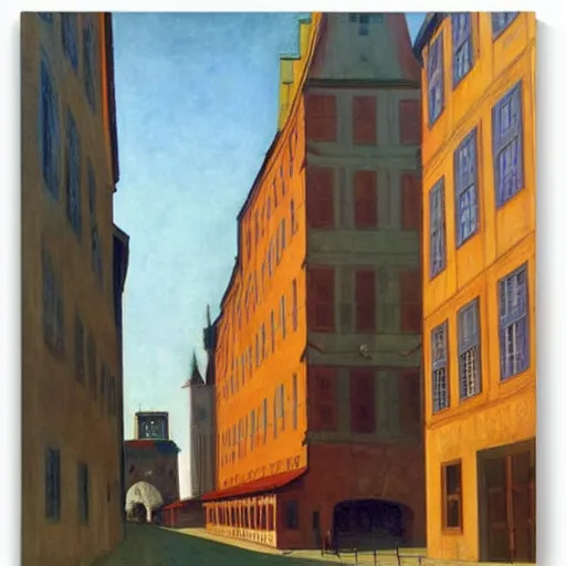 Prompt: nuremberg plärrer by edward hopper