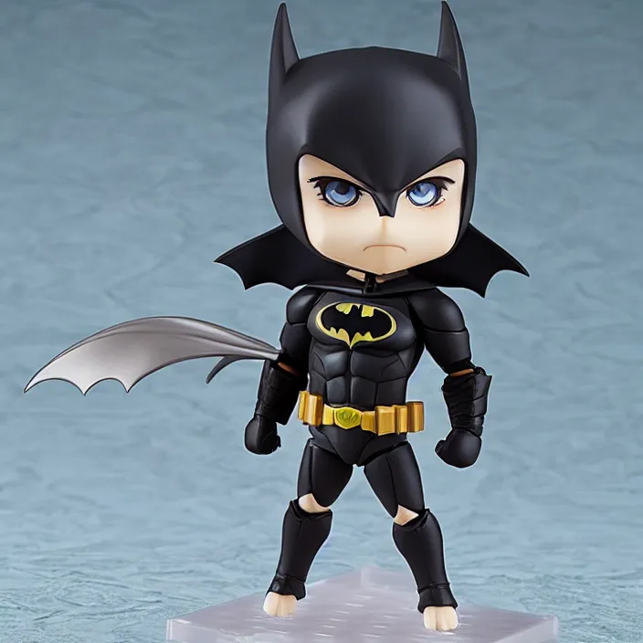 Prompt: Batman, An anime Nendoroid of Batman, figurine, detailed product photo