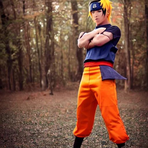 Image similar to naruto cosplay, cinematic