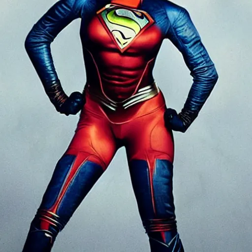 Image similar to photograph of Megan Gale as a super hero, highly detailed, photographed by Annie Leibovitz .