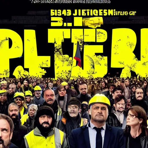 Prompt: Gilets Jaunes movie poster