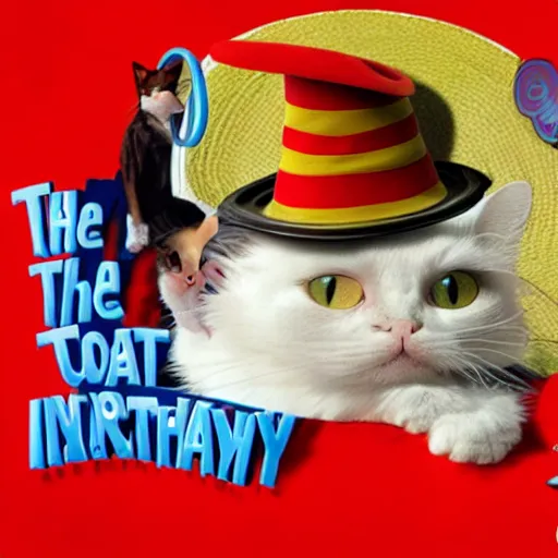 Image similar to the cat in the hat discovering his own mortality