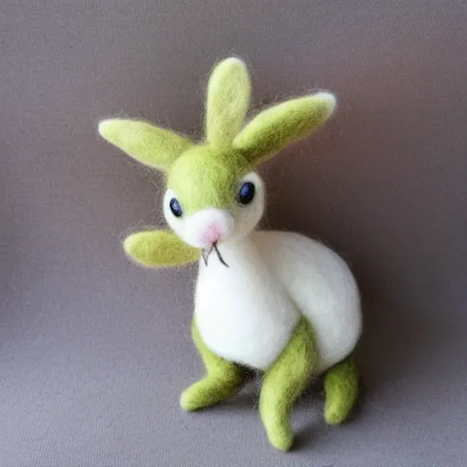 Prompt: a needle felted Lopunny, needle felting art.