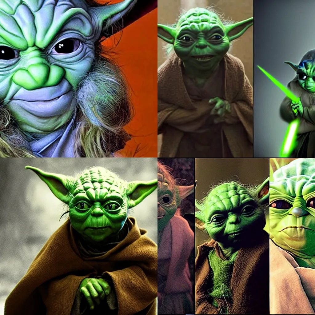 Prompt: Christain Bale Yoda, photo