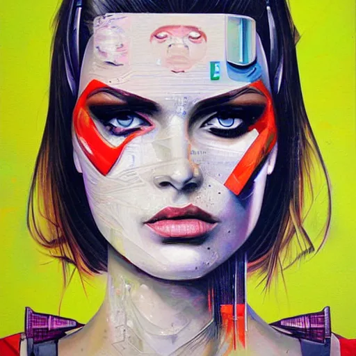 Prompt: Female Android by Sandra Chevrier