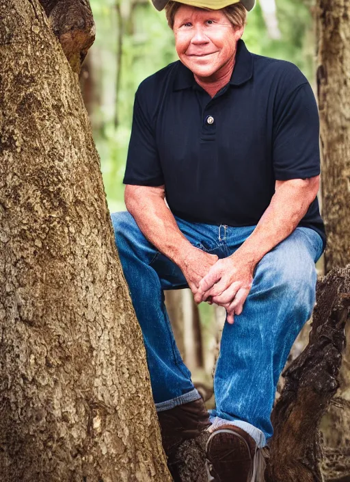 Prompt: dslr photo portrait still of 6 0 year old age 6 0 steve irwin at age 6 0!!!, 8 5 mm f 1. 8