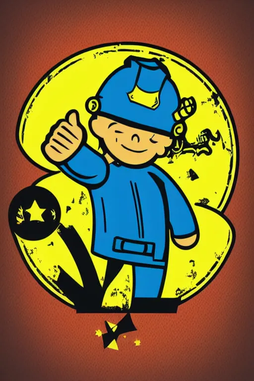 Image similar to fallout 7 6 retro futurist illustration art by butcher billy, sticker, colorful, illustration, highly detailed, simple, smooth and clean vector curves, no jagged lines, vector art, smooth andy warhol style