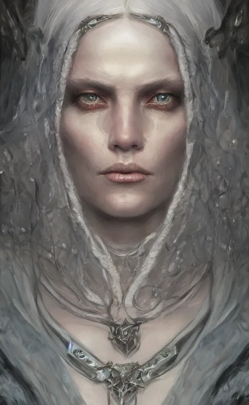 Image similar to ghost lady as a realistic fantasy d & d character, closeup portrait art by donato giancola and greg rutkowski, realistic face, digital art, trending on artstation, symmetry!!