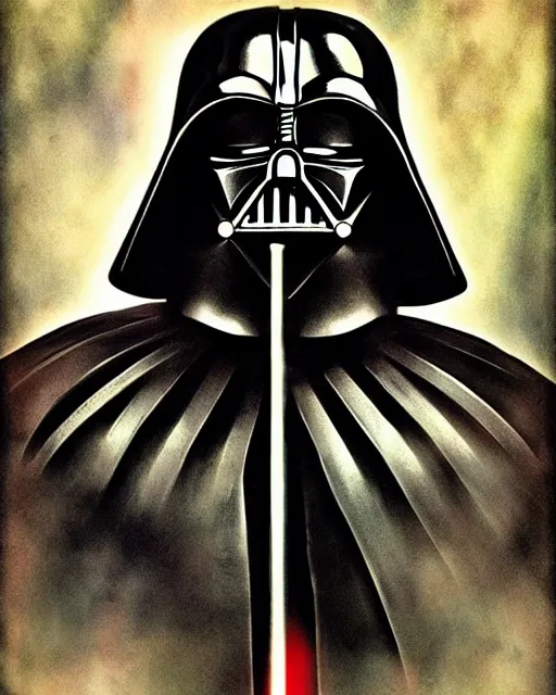 Prompt: Darth Vader in the style of H. R. Giger