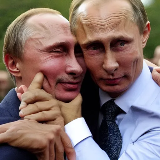 Image similar to thierry baudet hugging vladimir putin