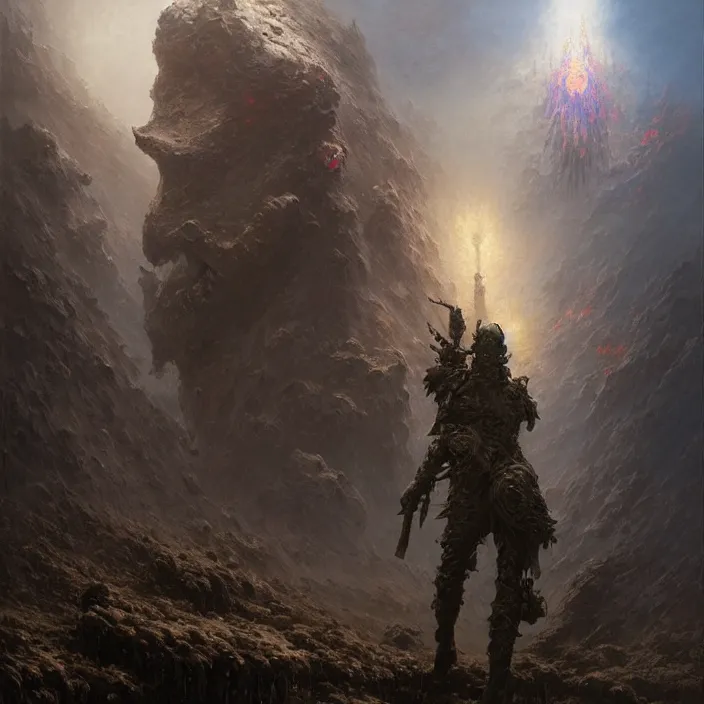 Prompt: 4k fantasy soldier ,art by zdzisław Beksiński, art by greg rutkowski, art by craig mullins, art by thomas kincade, art by Yoshitaka Amano