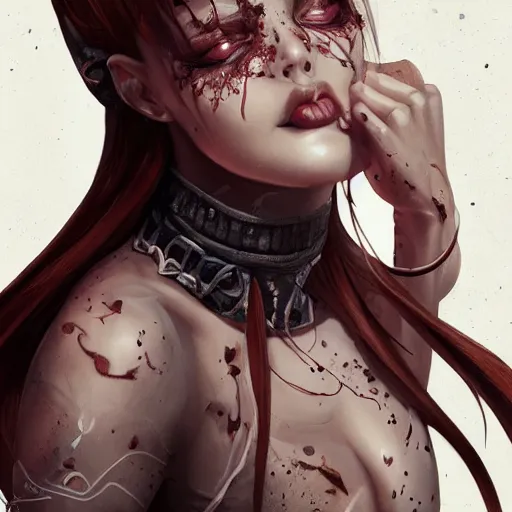 Prompt: the brittle. digital painting, vertical, intricate, beautiful, highly detailed, grungy, illustration, art by artgerm, trending on artstation. darker bottom