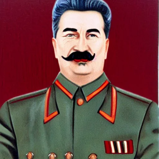 Prompt: stalin portrait in drag