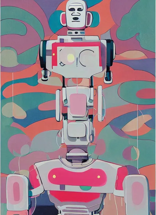 Prompt: professional art magazine photograph of a surreal contemporary art sculpture of a modular robot, by jack gaughan, by hikari shimoda, by masaaki yuasa
