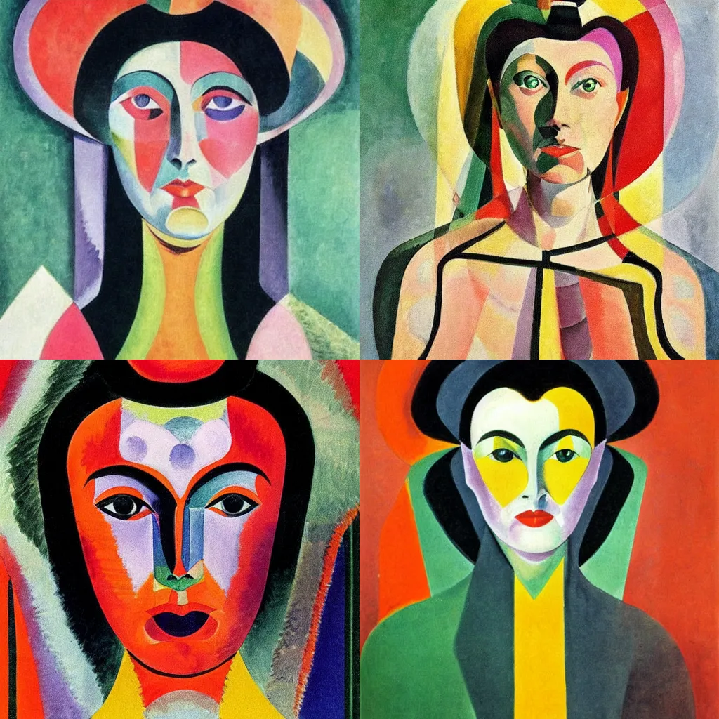 Prompt: beautiful portrait girl style sun dynasty robert sonia delaunay giger