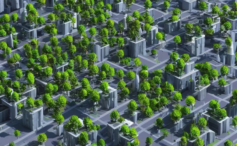 Image similar to ''A 100% ecologic city, futuristic, trees, flying cars, plants, buildings, modern, 2090, daylight, natural colors, micro details''