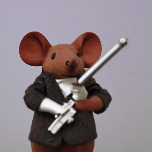 Image similar to a mouse with a gun