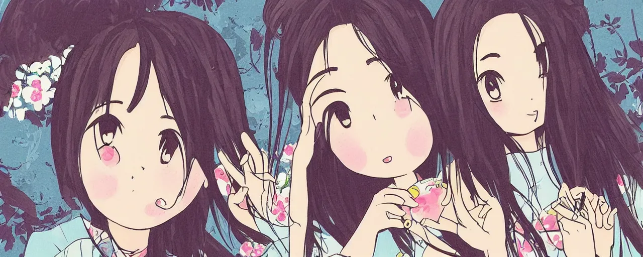 Image similar to “Illustration of a cute heroine from a Japanese love-comedy cartoon”