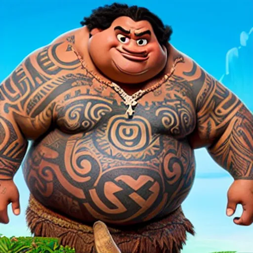 Image similar to Danny Devito in Moana, still from movie Moana