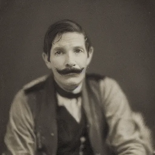 Prompt: thirty years old lee evans ( without beard and without mustache ) as a ( ( sad ) ), ( ( whimsical ) ) 1 9 th century eastern european postman without bead and without mustache. detailed soft focus interesting lights, portrait by nancy ekholm burkert