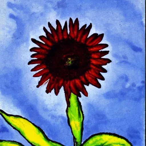 Image similar to painting of a corn flower by Emil Nolde