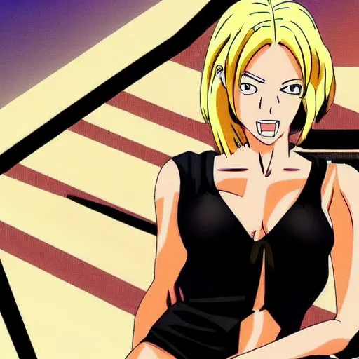 Image similar to still of margot robbie from great teacher onizuka anime