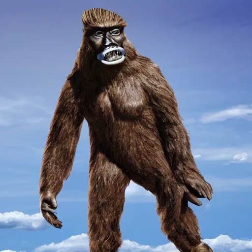 Image similar to trump as bigfoot