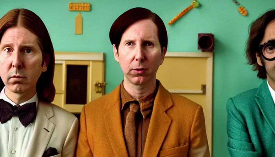 Image similar to the two complementary forces that make up all aspects and phenomena of life, by Wes Anderson,