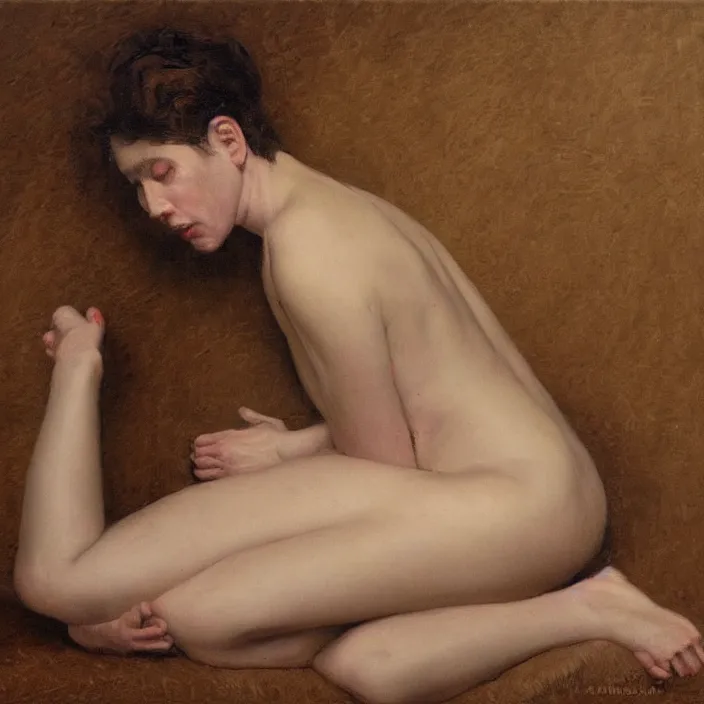 Prompt: a painting by vincent desiderio