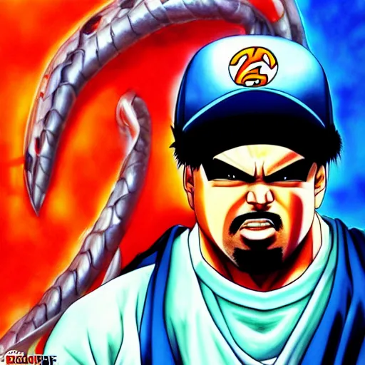 Image similar to ultra realistic portrait painting of big pun, art by akira toriyama, 4 k, dragon ball artstyle, cel shaded, highly detailed, epic lighting