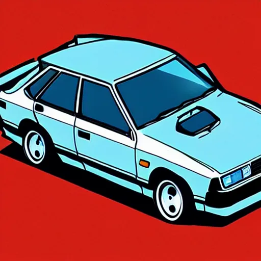 Image similar to lada initial d, anime art