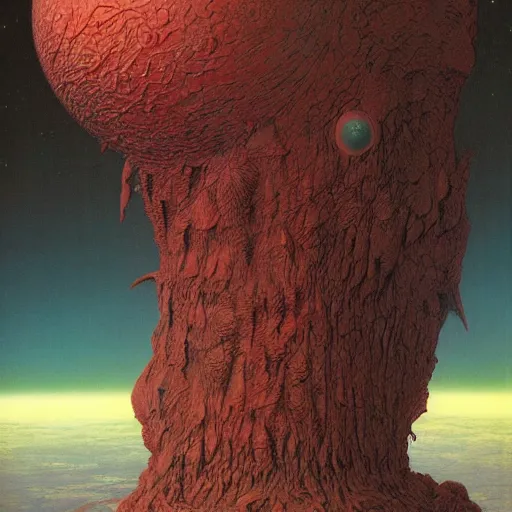 Prompt: Liminal space in outer space by Wayne Barlowe