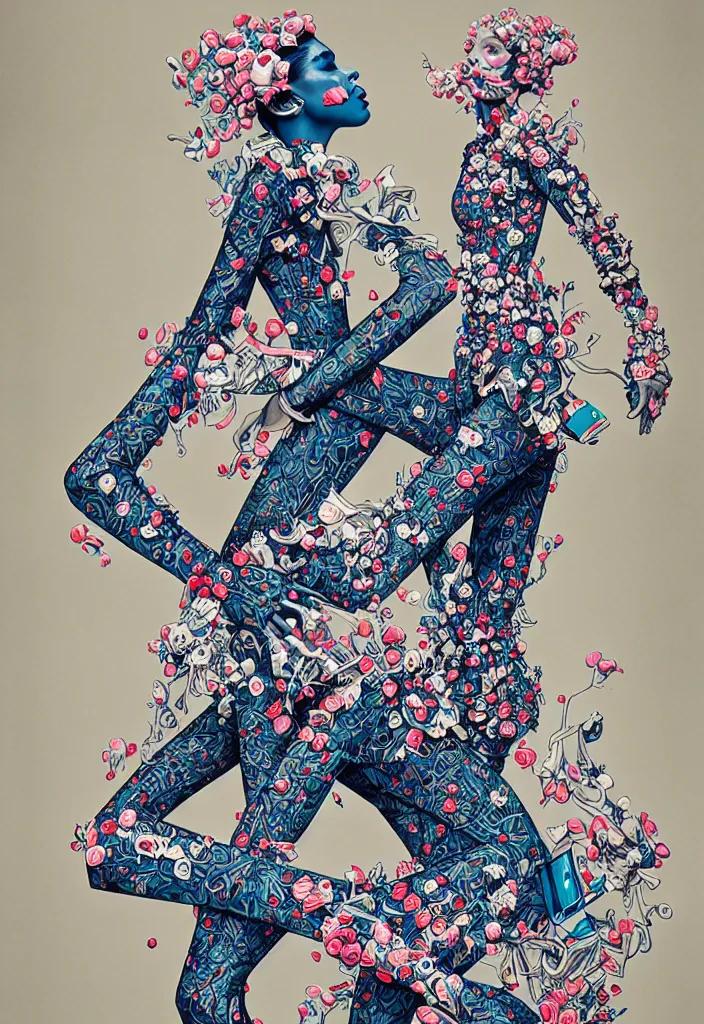 Image similar to fashion advertising campaign by james jean, highly detailed, intricate