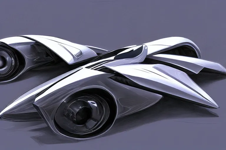 Image similar to futuristic vehicle concept by sydney jay mead