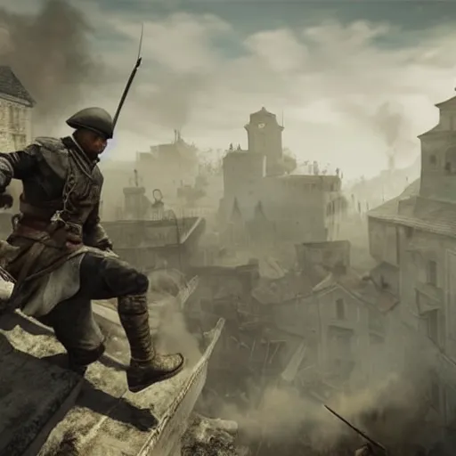 Prompt: Assassins creed in world war 1