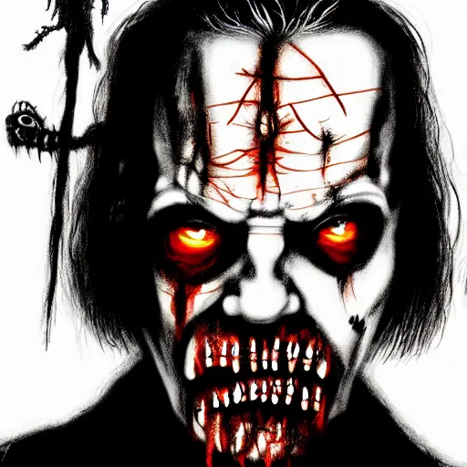 Image similar to graphic illustration, creative design, rob zombie as michael meyers, biopunk, francis bacon, highly detailed, hunter s thompson, concept art